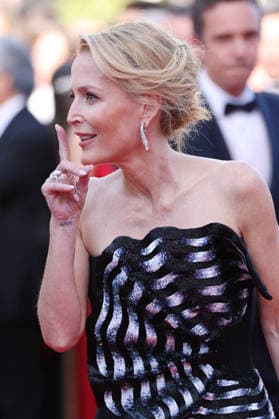 Cannes - Histoires De La Nuit The Birthday Party Red Carpet JD Gillian Anderson at the Histoires De La Nuit (The Birthday Party) screening on the red carpet during the 79th annual Cannes Film Festival at Palais des Festivals on May 22, 2026 in Cannes, France. Photo by Jerome Domine ABACAPRESS.COM Cannes France  Copyright: xDominexJerome ABACAx