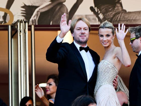 IPA84975349 - Cannes, 79th Cannes Film Festival 2026 - evening 11. Red Carpet HISTOIRES DE LA NUIT (THE BIRTHDAY PARTY) Pictured: Christopher Aleo and Simona Jakstaite  Copyright: xManuelexMangiarottix xPoolxPhotoxEventsx07x 84975349
