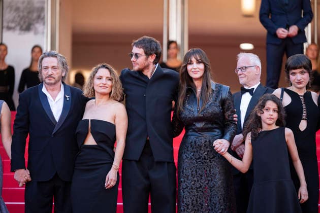 Cannes Histoires de la nuit The Birthday Party Red Carpet EB French actor Benoit Magimel, French director and screenwriter Lea Mysius, French actress Hafsia Herzi, Italian actress Monica Bellucci, French actress Tawba El Gharchi, Belgian actress Tatia Tsuladze on the red carpet before the screening of the film Histoires de la nuit (The Birthday Party) at the 79th edition of the Cannes Film Festival in Cannes, southern France on May 22, 2026. Photo by Eliot Blondet ABACAPRESS.COM Cannes France France  Copyright: xBlondetxEliot ABACAx