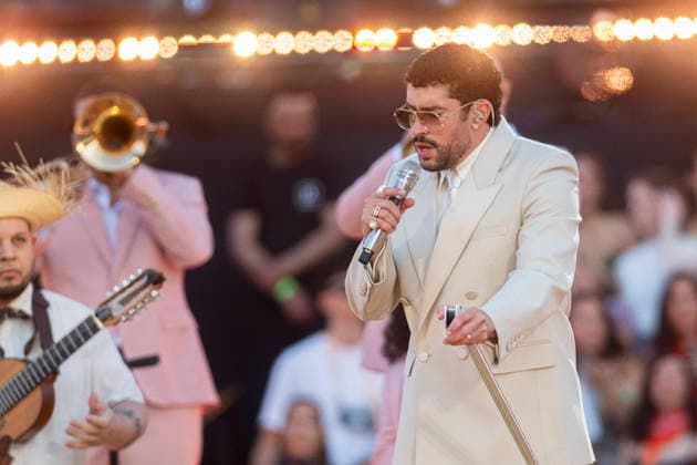 Bad Bunny begins his European tour in Barcelona Singer Bad Bunny during his concert at the Estadi Olímpic Lluís Companys, on May 22, 2026, in Barcelona, Catalonia Spain Bad Bunny performs in Barcelona with two back-to-back concerts as part of his DeBÍ TiRAR MáS FOToS World Tour 22 MAY 2026 CONCERT MUSIC SINGER TOUR Lorena Sopê Barcelona Catalunya Catalunya Catalunya Espana  Copyright: xLorenaxSopÃªnax 7543146
