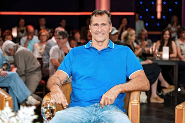 Entertainment Bilder des Tages MDR - Riverboat. Diskus-Olympiasieger Lars Riedel anläßlich der Aufzeichnung der MDR - Talkshow Riverboat am 22.05.2026 in der Mediacity Leipzig. 20260522SFL0033 *** MDR Riverboat discus Olympic champion Lars Riedel on the occasion of the recording of the MDR talk show Riverboat on 22 05 2026 in the Mediacity Leipzig 20260522SFL0033