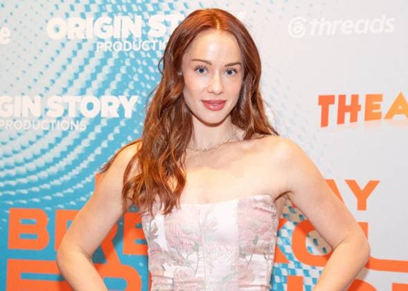 May 22, 2026, Bronx, New York, USA: Whitney Leavitt wearing dress by Markarian attends the Theatrely and Original Story Productions of Broadway Breakout Brunch at Ascent Lounge in New York, NY on May 22, 2026. Bronx USA - ZUMAr339 20260522_znp_r339_041 Copyright: xLevxRadinx