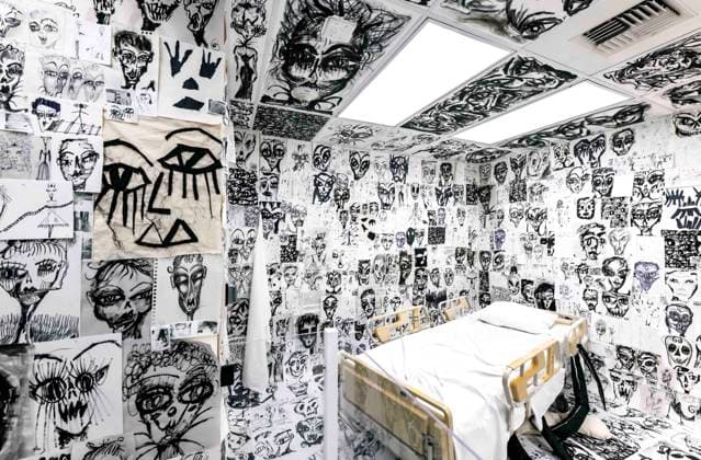 May 22,, 2026 - Los Angeles, California, USA - An installation by grisha stepanian is seen at a preview for the Hospital of Emotions, a large-scale, site-specific, pop-up art experience taking place at the former St. Vincent Medical Center..Presented by House of Art and Dreams, ROYVA and the St. Vincent Behavioral Health Campus, the exhibition spans four floors and 80 rooms, including patient rooms, operating rooms and nurses stations, each holding a work of art depicting one of five emotions: love, fear, hope, anger and joy. The exhibition is open to the public from May 27 to July 31. Los Angeles USA  - ZUMAce6_ 20260522_zaf_ce6_011 Copyright: xBrianxCahnx