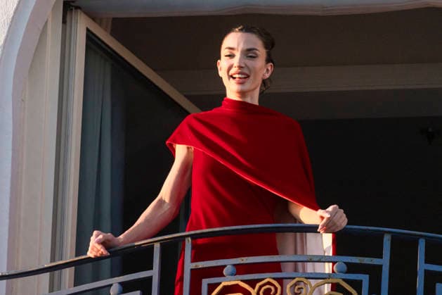 Cannes - Amy Jackson At Martinez Hotel Balcony Amy Jackson is doing a photo shooting at the balcony of Martinez Hotel during the 79th Cannes Film Festival on May 22, 2026 in Cannes, France. Photo by ABACAPRESS.COM Cannes France  Copyright: xABACAx