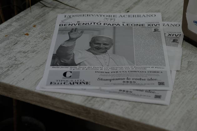 May 23, 2026, Acerra, Campania, ITALIA: Pope Leo XIV during his pastoral visit on May 23, 2026, to the city of Acerra (NA) in Piazza Calipari Acerra ITALIA  - ZUMAs236 20260523_aap_s236_008 Copyright: xFabioxSassox