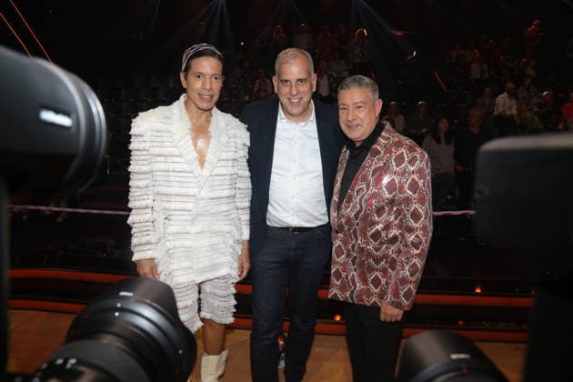 Jorge Gonzalez, CEO von RTL Deutschland Stephan Schmitter und Joachim Llambi in der elften Live-Show der 19. Staffel der RTL-Tanzshow Let s Dance im MMC Coloneum. Köln, 22.05.2026 *** Jorge Gonzalez, CEO of RTL Germany Stephan Schmitter and Joachim Llambi in the eleventh live show of the 19th season of the RTL dance show Let s Dance at the MMC Coloneum Cologne, 22 05 2026 Copyright: xAgenturxMatthiasxWehnertx xM.xGränzdörferx