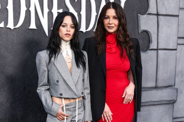 Netflix FYSEE LA - Wednesday Season 2 ATAS Emmy FYC Event HOLLYWOOD, LOS ANGELES, CALIFORNIA, USA - MAY 22: American actress Jenna Ortega wearing McQueen Pre Fall 2026, styled by Enrique Melendez and Welsh actress Catherine Zeta-Jones wearing Magda Butrym arrive at the Netflix FYSEE LA - Wednesday Season 2 ATAS (Academy of Television Arts and Sciences) Emmy FYC (For Your Consideration) Event held at the Hollywood Forever Cemetery on May 22, 2026 in Hollywood, Los Angeles, California, United States. Hollywood Hollywood Forever Cemetery California United States Copyright: xXavierxCollin ImagexPressxAgencyx