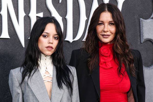 Netflix FYSEE LA - Wednesday Season 2 ATAS Emmy FYC Event HOLLYWOOD, LOS ANGELES, CALIFORNIA, USA - MAY 22: American actress Jenna Ortega wearing McQueen Pre Fall 2026, styled by Enrique Melendez and Welsh actress Catherine Zeta-Jones wearing Magda Butrym arrive at the Netflix FYSEE LA - Wednesday Season 2 ATAS (Academy of Television Arts and Sciences) Emmy FYC (For Your Consideration) Event held at the Hollywood Forever Cemetery on May 22, 2026 in Hollywood, Los Angeles, California, United States. Hollywood Hollywood Forever Cemetery California United States Copyright: xXavierxCollin ImagexPressxAgencyx