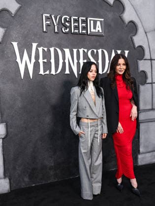 Netflix FYSEE LA - Wednesday Season 2 ATAS Emmy FYC Event HOLLYWOOD, LOS ANGELES, CALIFORNIA, USA - MAY 22: American actress Jenna Ortega wearing McQueen Pre Fall 2026, styled by Enrique Melendez and Welsh actress Catherine Zeta-Jones wearing Magda Butrym arrive at the Netflix FYSEE LA - Wednesday Season 2 ATAS (Academy of Television Arts and Sciences) Emmy FYC (For Your Consideration) Event held at the Hollywood Forever Cemetery on May 22, 2026 in Hollywood, Los Angeles, California, United States. Hollywood Hollywood Forever Cemetery California United States Copyright: xXavierxCollin ImagexPressxAgencyx