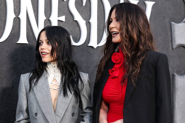 Netflix FYSEE LA - Wednesday Season 2 ATAS Emmy FYC Event HOLLYWOOD, LOS ANGELES, CALIFORNIA, USA - MAY 22: American actress Jenna Ortega wearing McQueen Pre Fall 2026, styled by Enrique Melendez and Welsh actress Catherine Zeta-Jones wearing Magda Butrym arrive at the Netflix FYSEE LA - Wednesday Season 2 ATAS (Academy of Television Arts and Sciences) Emmy FYC (For Your Consideration) Event held at the Hollywood Forever Cemetery on May 22, 2026 in Hollywood, Los Angeles, California, United States. Hollywood Hollywood Forever Cemetery California United States Copyright: xXavierxCollin ImagexPressxAgencyx