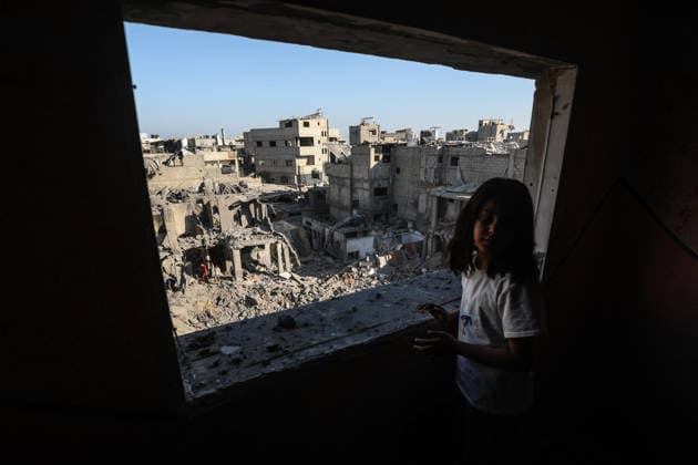 Palestinians inspect damage following Israeli strike in Bureij camp Palestinians inspect damage to homes and streets following an Israeli strike on a house and shops in the Bureij refugee camp in the central Gaza Strip on May 23, 2026. According to residents, the strike came after the collapse of a ceasefire agreement between Hamas and Israel. Photo by Moiz Salhi apaimages Bureij Gaza Strip Palestinian Territory 230526_Al-Bureij_MS_00(12) Copyright: xapaimagesxMoizxSalhixx xapaimagesx