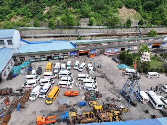 (260523) -- QINYUAN, May 23, 2026 -- An aerial drone photo taken on May 23, 2026 shows a scene at the rescue site of the Liushenyu coal mine in Qinyuan County, north China s Shanxi Province. The coal mine accident in north China s Shanxi Province has left 82 people dead, with nine others still unaccounted for, according to the county s emergency management bureau. The gas explosion occurred on Friday at the Liushenyu coal mine in Qinyuan County. The province has sent 755 people including rescuers and medical personnel to the site. Rescue efforts are ongoing. (Photo by Xinhua) (SpotNews) CHINA-SHANXI-COAL MINE-ACCIDENT (CN) BaixZhibin 