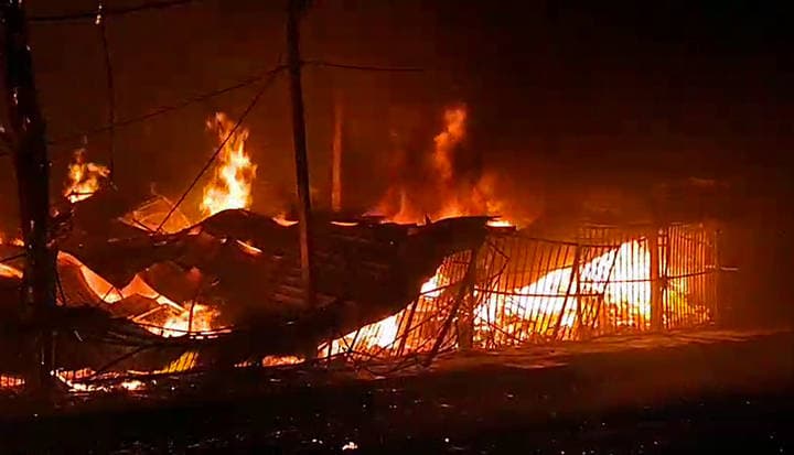 RECORD DATE NOT STATED A fire breaks out at furniture market at Shastri Park New Delhi, May 23 (ANI): A fire breaks out at furniture market at Shastri Park, in New Delhi on Friday. (ANI Video Grab) New Delhi Delhi India Copyright: xANIx ANI_20260523090