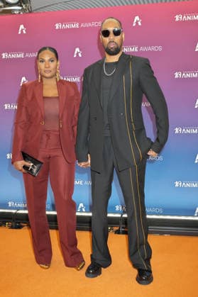 Rapper RZA(R) and his wife Talani Rabb attend the orange carpet event for the Crunchyroll Anime Awards 2026 in Tokyo, Japan on Saturday, May 23, 2026.  TKP2026052309 KEIZOxMORI