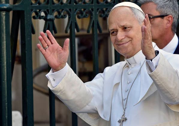 ITALY - POPE LEO XIV DURING HIS PASTORAL VISIT TO THE COMMUNITY IF THE LAND OF FIRES - 2026 5 23 Italy, Acerra, Vatican, 2026 5 23. Pope Leo XIV during a pastoral visit to the community of the Land of Fires at the cathedral of Acerra EDITORIAL USE ONLY - NO BOOKS Copyright: xALESSIAxGIULIANIx