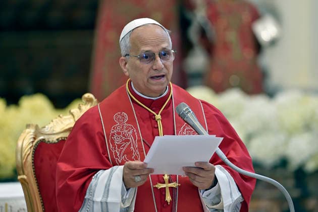 ITALY - POPE LEO XIV DURING HIS PASTORAL VISIT TO THE COMMUNITY IF THE LAND OF FIRES - 2026 5 23 Italy, Acerra, Vatican, 2026 5 23. Pope Leo XIV during a pastoral visit to the community of the Land of Fires at the cathedral of Acerra EDITORIAL USE ONLY - NO BOOKS Copyright: xALESSIAxGIULIANIx