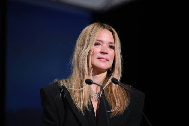 Cannes - Closing Ceremony Belgian actress Virginie Efira celebrates on stage after winning ex-aequo the Best Actress Prize for the film Soudain (All of a Sudden) during the closing ceremony of the 79th edition of the Cannes Film Festival in Cannes, France on May 23, 2026. Photo by Eliot Blondet ABACAPRESS.COM Cannes France  Copyright: xBlondetxEliot ABACAx