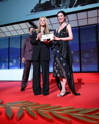 Cannes - Closing Ceremony Japanese actress Tao Okamoto and Belgian actress Virginie Efira celebrate after winning ex-aequo the Best Actress Prize for the film Soudain (All of a Sudden) during the closing ceremony of the 79th edition of the Cannes Film Festival in Cannes, France on May 23, 2026. Photo by Eliot Blondet ABACAPRESS.COM Cannes France  Copyright: xBlondetxEliot ABACAx