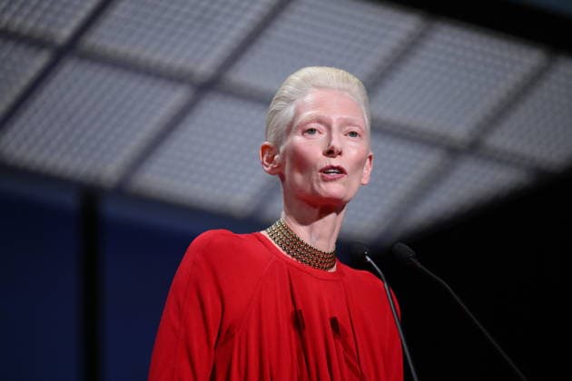 Cannes - Fjord Wins Palme D Or Award At Closing Ceremony Tilda Swinton on stage to present the Palme D Or award winner during the closing ceremony of the 79th edition of the Cannes Film Festival in Cannes, France on May 23, 2026. Photo by Eliot Blondet ABACAPRESS.COM Cannes France  Copyright: xBlondetxEliot ABACAx