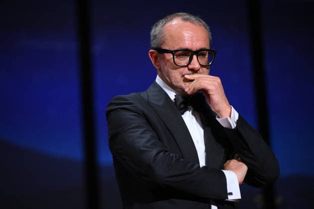 Cannes - Closing Ceremony Russian director and screenwriter Andrey Zvyagintsev celebrates on stage after winning the Grand Prix Award for the film Minotaure (Minotaur) during the closing ceremony of the 79th edition of the Cannes Film Festival in Cannes, France on May 23, 2026. Photo by Eliot Blondet ABACAPRESS.COM Cannes France  Copyright: xBlondetxEliot ABACAx