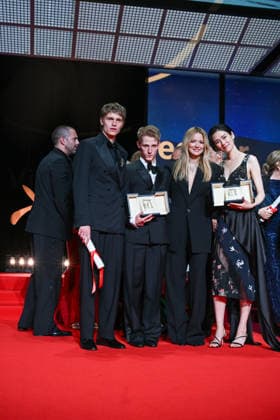 79ème Festival International du Film de Cannes Ceremonie de cloture 79th International Cannes Film Festival Closing Ceremony 456713 2026 05 23 France Okamoto, Tao Efira, Virginie Campagne, Valentin Macchia, Emmanuel  Copyright: xSergexArnalx xStarfacex STAR_456713_115
