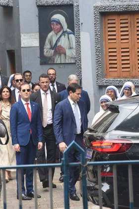 U.S. Secretary of State Marco Rubio Working Visit to Kolkata U.S. Secretary of State Marco Rubio after a meeting whit nuns at the Mother Teresa™s House, as part of his official visit to Kolkata. Marco Rubio s visit to India was to repair ties between the two nations. on May 23, 2026 in Kolkata, India. (Photo by Dipa Chakraborty Eyepix Group) Copyright: xDipaxChakraborty xEyepixxGroupx DC_23052026_184724
