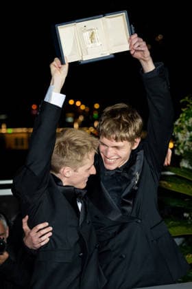Palme d Or winners photocall at the 79th Cannes Film Festival at Palais des Festivals in Cannes, France on 23 May 2026. Valentin Campagne and Emmanuel Macchia pose with the Best Actor award for Coward during the Palme d Or winners photocall at the 79th Cannes Film Festival at Palais des Festivals in Cannes, France on 23 May 2026., Credit:Stefano Costantino TTL Stefano Costantino Avalon France, Cannes  Copyright: xStefanoxCostantinoxTTLx xStefanoxCostantinox xAvalonx 1104762038