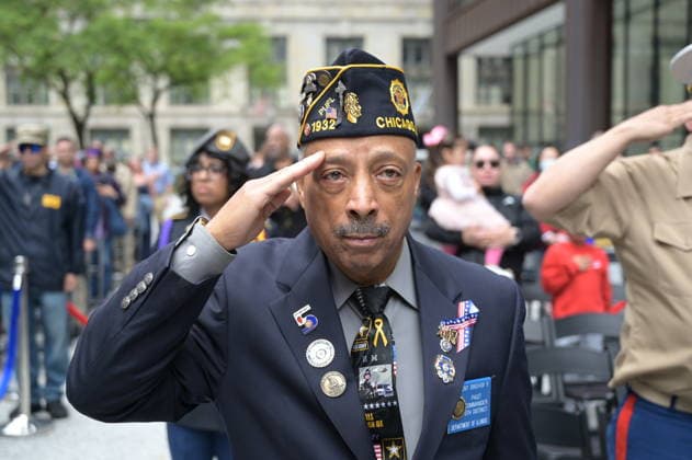 Chicago Memorial Day Parade CHICAGO, ILLINOIS - MAY 23: The Chicago Memorial Day Parade proceeds through the city center, with participants carrying American flags and marching in formation on Saturday, May 23, 2026. The event, held each year before Memorial Day, pays solemn tribute to the men and women of the U.S. Armed Forces who made the ultimate sacrifice. Jacek Boczarski Anadolu Illinois United States. Editorial use only. Please get in touch for any other usage.  Copyright: x2026xAnadoluxJacekxBoczarskix