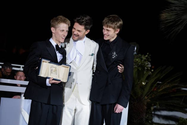 79ème Festival International du Film de Cannes Photocall des Palmes 79th International Cannes Film Festival Photocall with winners 456721 2026 05 23 Cannes France Campagne, Valentin Macchia, Emmanuel Dhont, Lukas  Copyright: xLionelxGuericolas MPPx STAR_456721_123