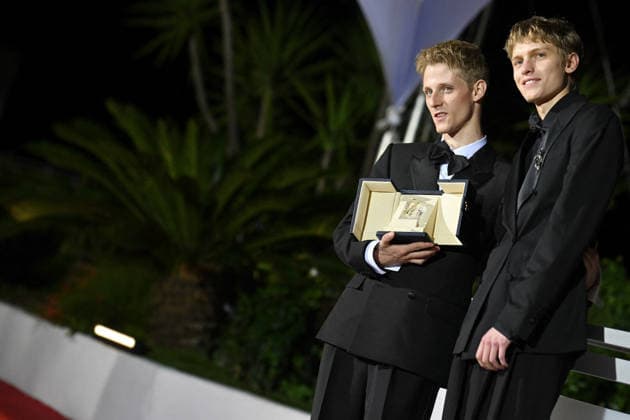 Cannes Winners Photocall FC Emmanuel Macchia and Valentin Campagne pose with the Best Actor award for Coward during the Palme DOr winners photocall at the 79th annual Cannes Film Festival at Palais des Festivals on May 23, 2026 in Cannes, France.Photo by Franck Castel ABACAPRESS.COM Cannes  Copyright: xCastelxFranck ABACAx