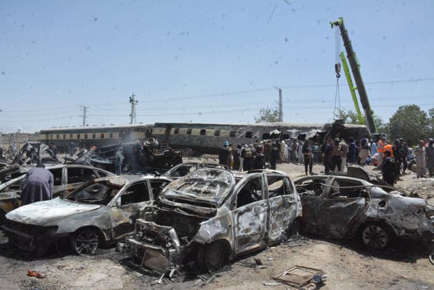 Several injured in explosion targeting train in southwest Pakistan QUETTA,PAKISTAN - MAY 24: Pakistani forces and rescue workers are busy with relief work after an explosion injured several people near Chaman Phatak Quetta southwestern Balochistan, Pakistan on Sunday May 24, 2026. Mazhar Chandio Anadolu Quetta Pakistan. Editorial use only. Please get in touch for any other usage.  Copyright: x2026xAnadoluxMazharxChandiox