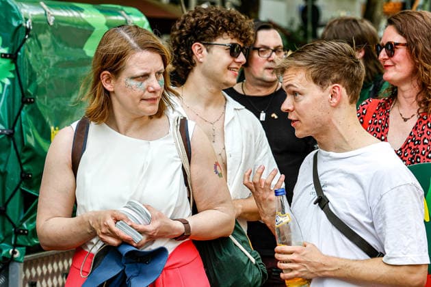 CSD Hannover 2026 - Motto: Wir schreiben Zukunft: Gleichberechtigt. Selbstbestimmt. Queer. Gehen mit: Julia Willie Hamburg (Bündnis 90 Die Grünen), Stellvertretende Ministerpräsidentin Niedersachsen und Kultusministerium; Timon Dzienus (Bündnis 90 Die Grünen), Bundestagsabgeordneter Hannover Georgsstraße Niedersachsen, Region Hannover Germany *** CSD Hannover 2026 Motto We write the future Equal Rights Self-determined Queer Walking with Julia Willie Hamburg Bündnis 90 Die Grünen , Deputy Prime Minister of Lower Saxony and Ministry of Culture Timon Dzienus Bündnis 90 Die Grünen , Member of the Bundestag Hannover Georgsstraße Lower Saxony, Hannover Region Germany