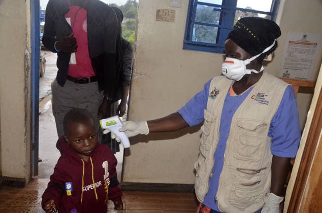 Uganda stepped up measures along the DKC border to combat the Ebola outbreak MPONDWE, UGANDA - MAY 23: Health teams screen travelers and vehicles entering the country for Ebola as precautions has been stepped up at the Mpondwe Border Crossing on the border with the Democratic Republic of the Congo (DRC) following a rise in Ebola cases in Mpondwe, Uganda on May 23, 2026. Nicholas Kajoba Anadolu Mpondwe Uganda. Editorial use only. Please get in touch for any other usage.  Copyright: x2026xAnadoluxNicholasxKajobax
