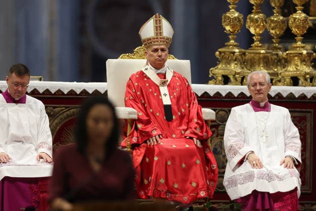 IPA85030703 - Vatican City, May 24, 2026: Solemn celebration of the Mass of Pentecost presided over by Pope Leo XIV at the central altar of St. Peter s Basilica. Thousands of faithful took part in the liturgy dedicated to the descent of the Holy Spirit, a central moment in Christian tradition and a symbol of unity and renewal for the universal Church.  Copyright: xmarcoxiacobuccix xmarcoxiacobuccix 85030703