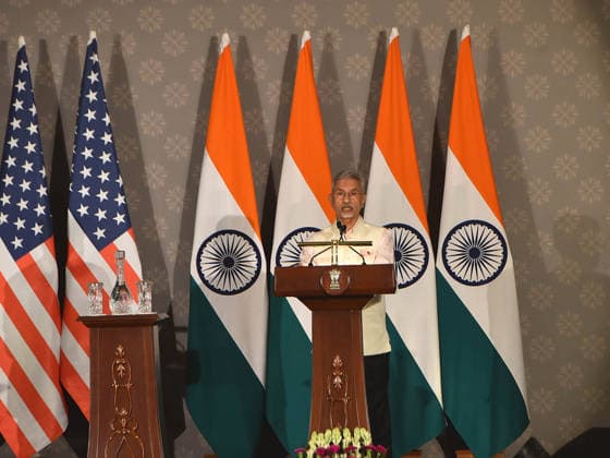 Indian External Affairs Minister Subrahmanyam Jaishankar press conference in India NEW DELHI, INDIA - MAY 24: Indian External Affairs Minister Subrahmanyam Jaishankar addresses a press conference with US Secretary of State Marco Rubio at Hyderabad House in New Delhi, India on May 24,2026. Imtiyaz Khan Anadolu New Delhi India. Editorial use only. Please get in touch for any other usage.  Copyright: x2026xAnadoluxImtiyazxKhanx