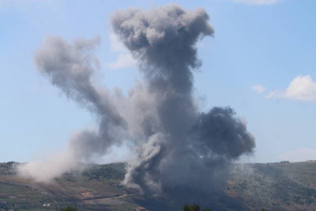 Israeli attacks on southern Lebanon continue NABATIEH, LEBANON - MAY 24: Smoke rises following the Israeli attack on Ali al-Tahir area despite the ceasefire in Nabatieh, Lebanon on May 24, 2026. Ramiz Dallah Anadolu Nabatieh Lebanon. Editorial use only. Please get in touch for any other usage.  Copyright: x2026xAnadoluxRamizxDallahx