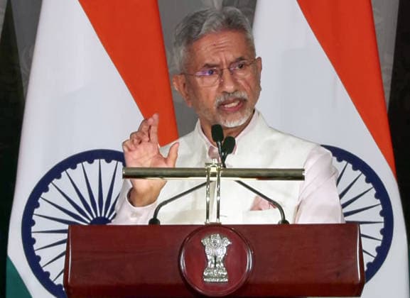 RECORD DATE NOT STATED U.S. Secretary of State Marco Rubio and EAM S. Jaishankar in Joint Press Conference at Hyderabad House New Delhi, May 24 (ANI): External Affairs Minister S. Jaishankar, along with U.S. Secretary of State Marco Rubio (unseen), addresses the joint press conference on the India-US bilateral ties at Hyderabad House, in New Delhi on Sunday. (ANI Video Grab) NEW DELHI Delhi India Copyright: xANIx ANI_20260524088