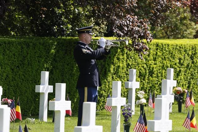 News Bilder des Tages the annual Memorial Day ceremony at the Flanders Field American Cemetery, in Waregem, Sunday 24 May 2026.  NICOLASxMAETERLINCK 174920985
