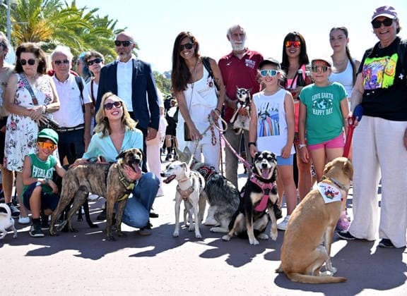 On the initiative of Henry Jean Servat, the journalist, writer and deputy mayor of Nice in charge of animal protection, the 5th Marche des Animaux took place on the Promenade des Anglais in Nice on May 24, 2026. This years patron was Princess Maria Chiara de Bourbon des Deux Siciles, in the presence of Eric Ciotti, mayor of Nice and president of the Union des Droites pour République, the mayor of Nice and president of the Union des Droites pour la République At the end of the route, the Negresco hotel invited all participants to go down to the beach at the Dog Bar set up for the occasion. Hundreds of people came along with their favorite animals An initiative for animal welfare For several years now, the city of Nice has pursued a pet-frie  Copyright: xBrunoxBebertx xBestimagexBrunoxBebertx xBestimagex