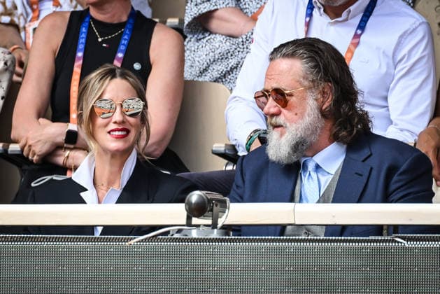 May 24, 2026, Paris, France, France: Britney THERIOT and Russell CROWE during the Roland-Garros 2026, French Open 2026, Grand Slam tennis tournament at Roland-Garros Stadium on May 24, 2026 in Paris, France. Paris France  - ZUMAm308 20260524_zsp_m308_042 Copyright: xMatthieuxMirvillex