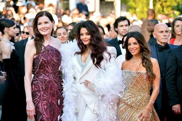 Geena Davis, Aishwarya Rai and Eva Longoria attend the closing ceremony of the 79th annual Cannes Film Festival at Palais des Festivals on May 23, 2026 in Cannes, France 79th Cannes Film Festival - Closing Ceremony *** Geena Davis, Aishwarya Rai and Eva Longoria attend the closing ceremony of the 79th annual Cannes Film Festival at Palais des Festivals on May 23, 2026 in Cannes, France 79th Cannes Film Festival Closing Ceremony