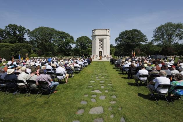 News Bilder des Tages Illustration picture taken during the annual Memorial Day ceremony at the Flanders Field American Cemetery, in Waregem, Sunday 24 May 2026.  NICOLASxMAETERLINCK 174928914