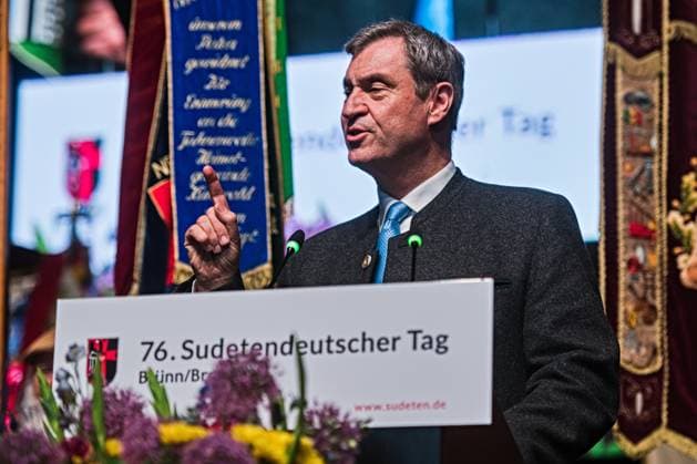 News Bilder des Tages Bavarian Prime Minister Markus Soder address the 76th Sudeten German Congress in Brno continued at Brno Exhibition Centre on Sunday, May 24, 2026. (CTKxPhoto PatrikxUhlir) CTKPhotoP2026052405055  CTKPhotoP2026052405055