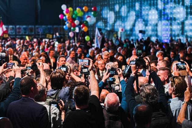 Journalists at the 76th Sudeten German Congress in Brno continued at Brno Exhibition Centre on Sunday, May 24, 2026. Uhde was presented with the Sudeten Germans Award. (CTKxPhoto PatrikxUhlir) CTKPhotoP2026052405160  CTKPhotoP2026052405160