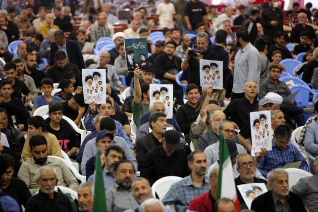Memorial ceremony held in Tehran for victims of Iran-US-Israel conflict TEHRAN, IRAN - MAY 24: A memorial ceremony is held at the Imam Khomeini Mosalla Mosque for those who lost their lives in the conflict involving Iran, the United States, and Israel following the February 28 attacks, in Tehran, capital of Iran, on May 24, 2026. Fatemeh Bahrami Anadolu Tehran Iran. Editorial use only. Please get in touch for any other usage.  Copyright: x2026xAnadoluxFatemehxBahramix