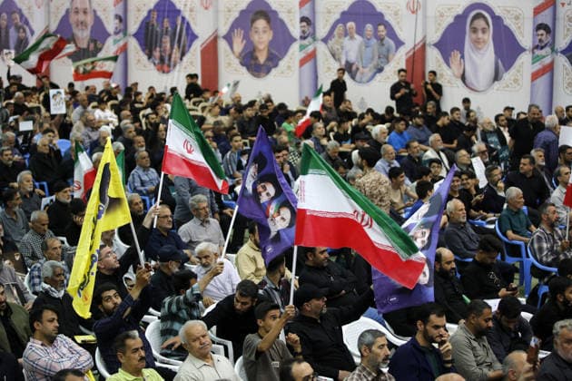 Memorial ceremony held in Tehran for victims of Iran-US-Israel conflict TEHRAN, IRAN - MAY 24: A memorial ceremony is held at the Imam Khomeini Mosalla Mosque for those who lost their lives in the conflict involving Iran, the United States, and Israel following the February 28 attacks, in Tehran, capital of Iran, on May 24, 2026. Fatemeh Bahrami Anadolu Tehran Iran. Editorial use only. Please get in touch for any other usage.  Copyright: x2026xAnadoluxFatemehxBahramix