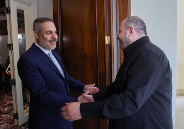 Turkish Foreign Minister Hakan Fidan ANKARA, TURKIYE - MAY 24: (----EDITORIAL USE ONLY - MANDATORY CREDIT - TURKISH FOREIGN MINISTRY HANDOUT - NO MARKETING NO ADVERTISING CAMPAIGNS - DISTRIBUTED AS A SERVICE TO CLIENTS----) Turkish Foreign Minister Hakan Fidan (L) receives Rustem Umerov, Secretary of the National Security and Defense Council of Ukraine(R), in Ankara, Turkiye, on May 24, 2026. Turkish Foreign Ministry Handout Anadolu Ankara Turkey. Editorial use only. Please get in touch for any other usage.  Copyright: x2026xAnadoluxTurkishxForeignxMinistryx xHandoutx