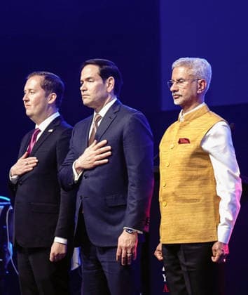RECORD DATE NOT STATED 250th Independence Day celebration of the US New Delhi, May 24 (ANI): External Affairs Minister S Jaishankar with US Secretary of State Marco Rubio and US Ambassador Sergio Gor at the US 250th Independence Day celebration, in New Delhi on Sunday. (@DrSJaishankar X ANI Photo) New Delhi Delhi India Copyright: xANIx ANI_20260524515