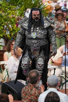 ZDF-Fernsehgarten 2026. Lordi im ZDF Fernsehgarten Koch Battle am 24.05.2026 in Mainz. Mainz ZDF Fernsehgarten Rheinland-Pfalz *** ZDF Fernsehgarten 2026 Lordi in the ZDF Fernsehgarten Koch Battle on 24 05 2026 in Mainz Mainz ZDF Fernsehgarten Rheinland Pfalz