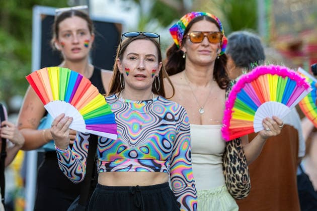 May 24, 2026, Chiang Mai, Thailand: Tourists carry rainbow-colored fans during The Chiang Mai Pride Parade 2026 celebrations promoting gender equality and diversity in Chiang Mai, Thailand. The Chiang Mai Pride Parade 2026 took place in Chiang Mai, Thailand. Chiang Mai province holds Thailandis first Pride Month celebrations annually, promoting gender equality, diversity, and human rights as part of Pride Month activities in northern Thailand. Chiang Mai Thailand - ZUMAs197 20260524_aaa_s197_123 Copyright: xPongmanatxTasirix